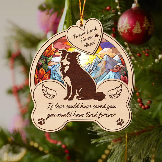 border collie 2 Layered Mix Ornament, Dogs Ornament, Christmas Tree Hanging, Home Decorations EPHG-51546