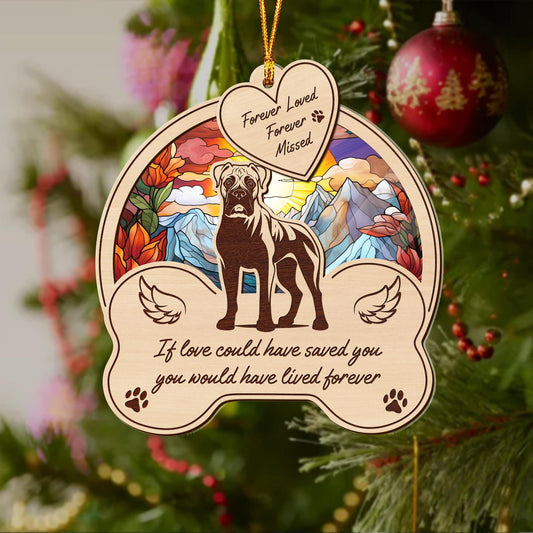 boxer 2 Layered Mix Ornament, Dogs Ornament, Christmas Tree Hanging, Home Decorations EPHG-51546