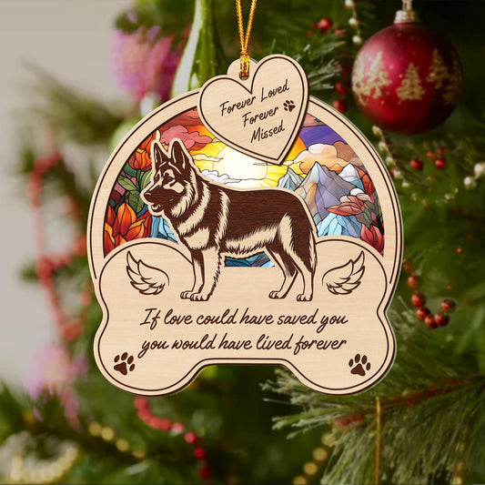 german shepherd 2 Layered Mix Ornament, Dogs Ornament, Christmas Tree Hanging, Home Decorations EPHG-51546