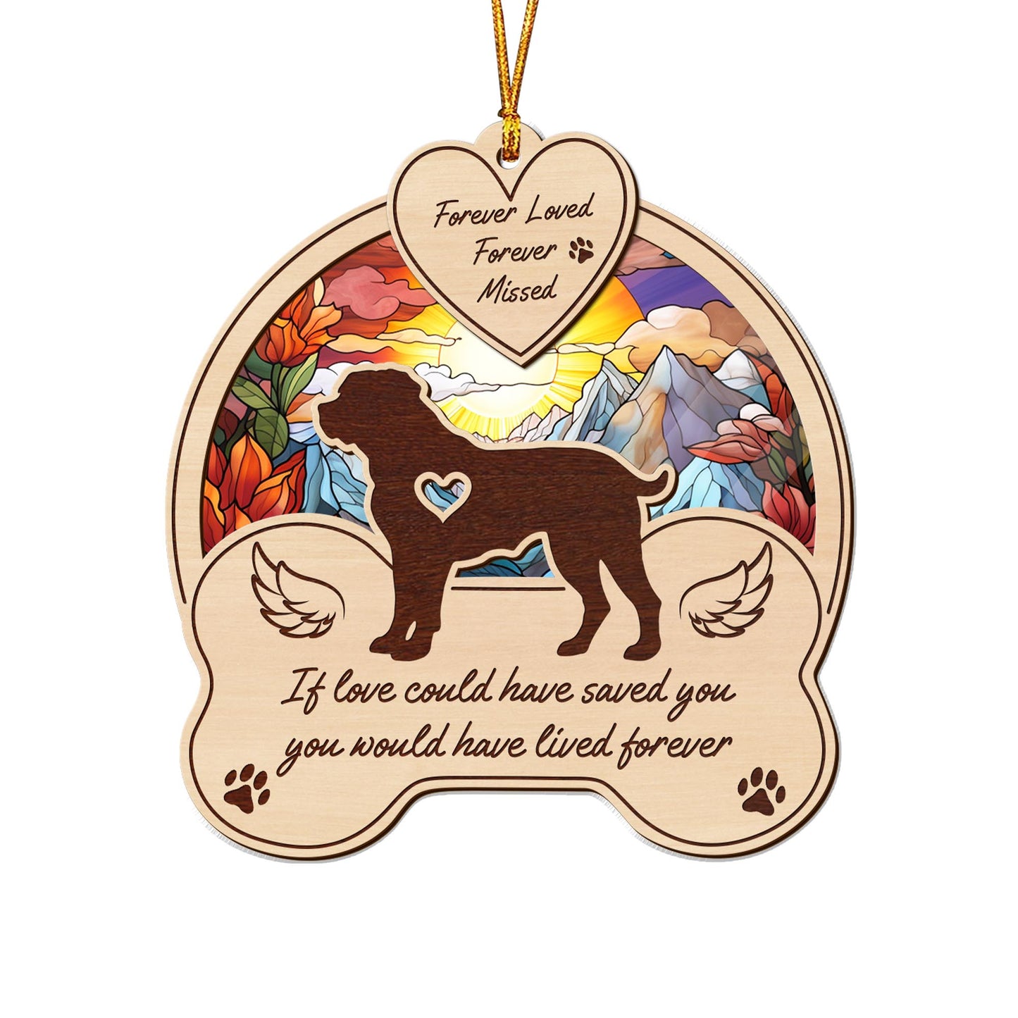 rottweiler 2 Layered Mix Ornament, Dogs Ornament, Christmas Tree Hanging, Home Decorations EPHG-51546