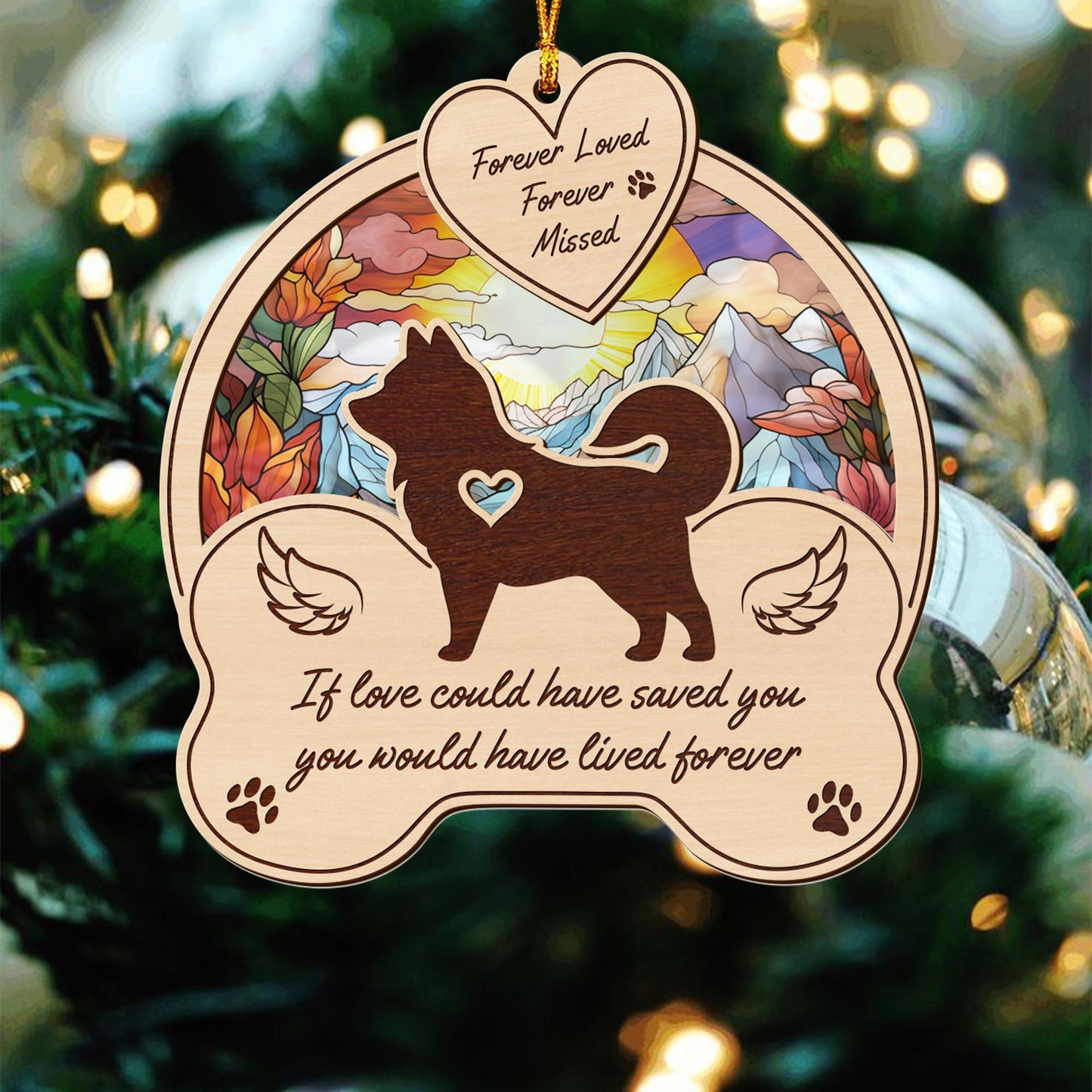 shiba inu 2 Layered Mix Ornament, Dogs Ornament, Christmas Tree Hanging, Home Decorations EPHG-51546