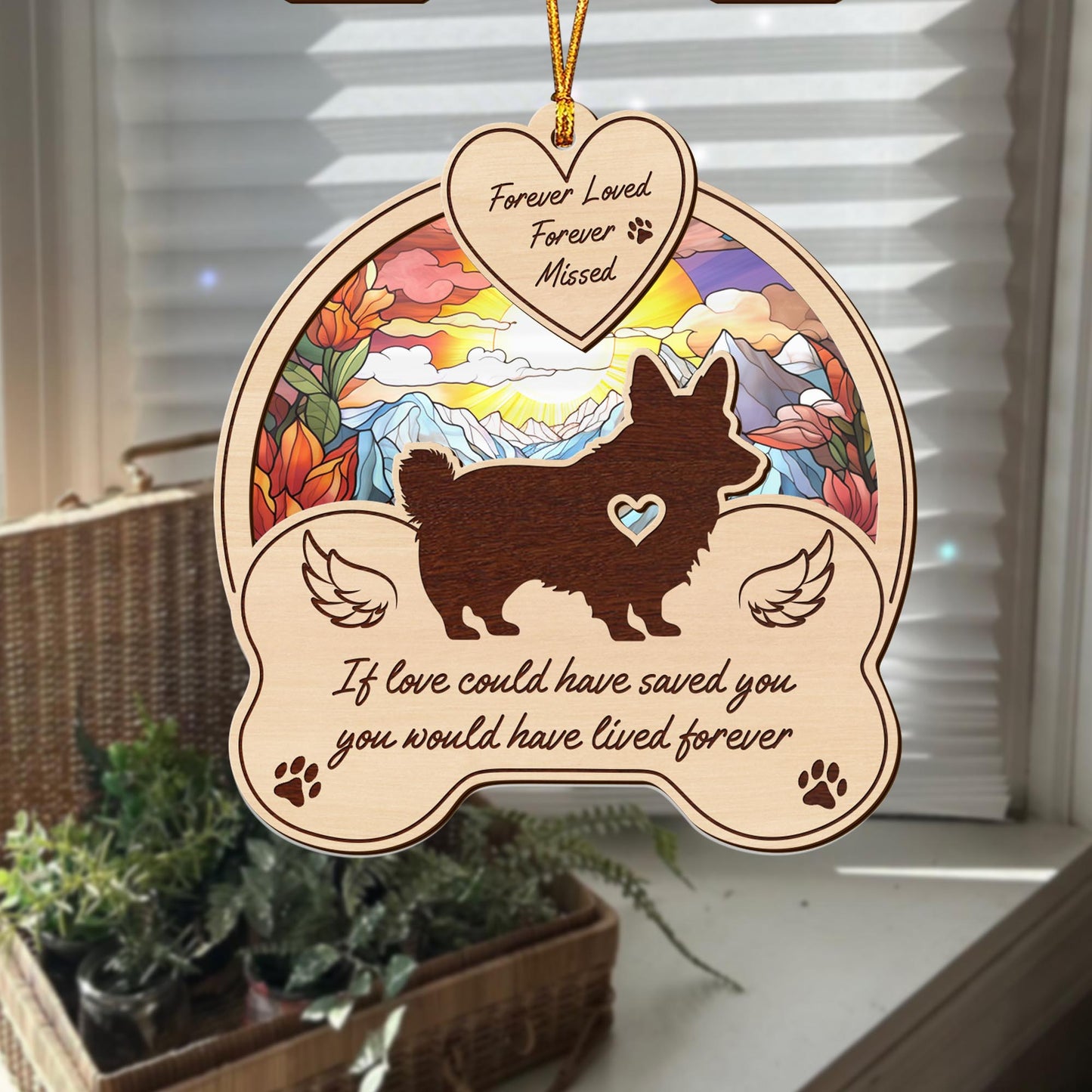 Corgi 2 Layered Mix Ornament, Dogs Ornament, Christmas Tree Hanging, Home Decorations EPHG-51546