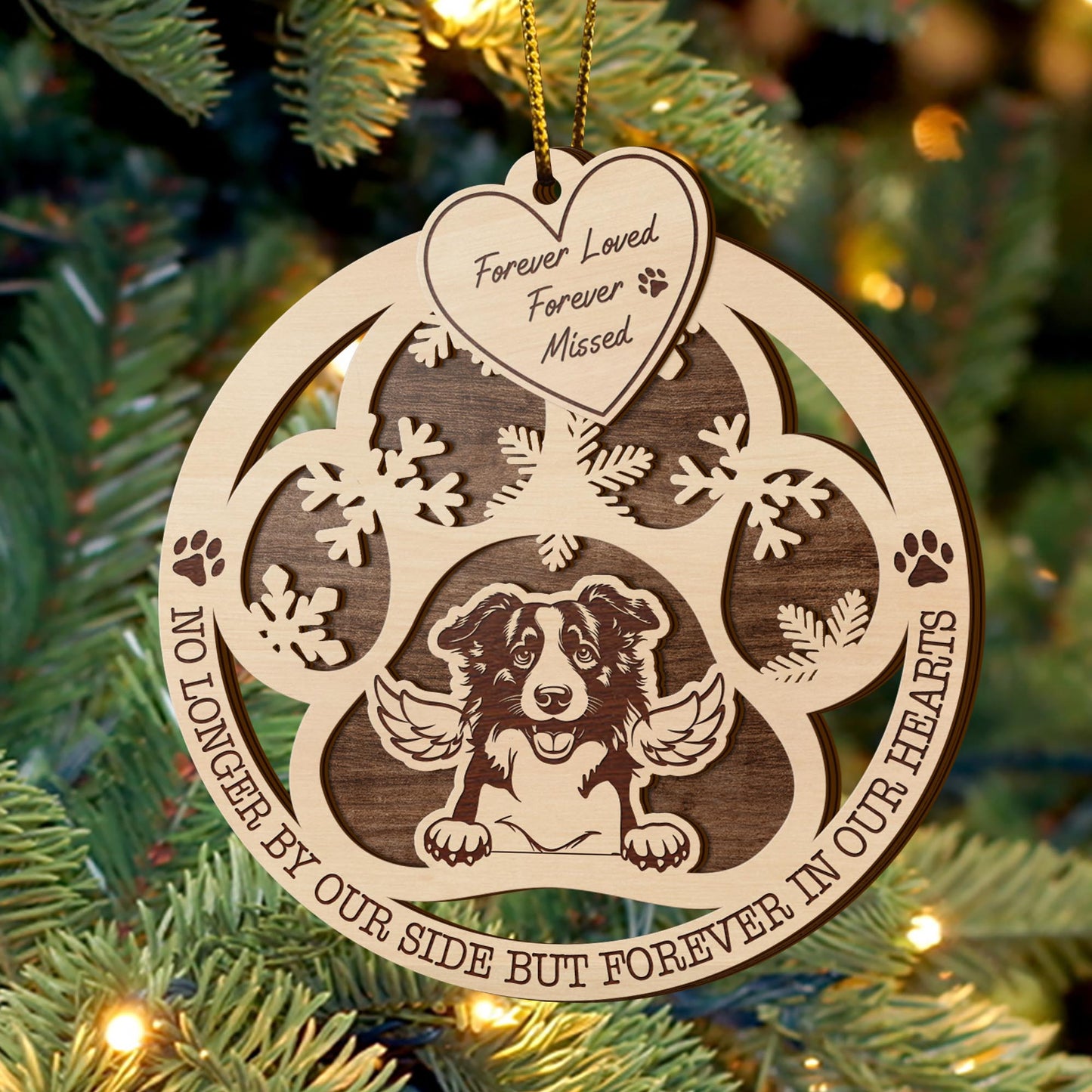 Border Collie 2 Layered Piece Wooden Ornament, Dogs Ornament, Dog Lovers Gifts EPHG-51547