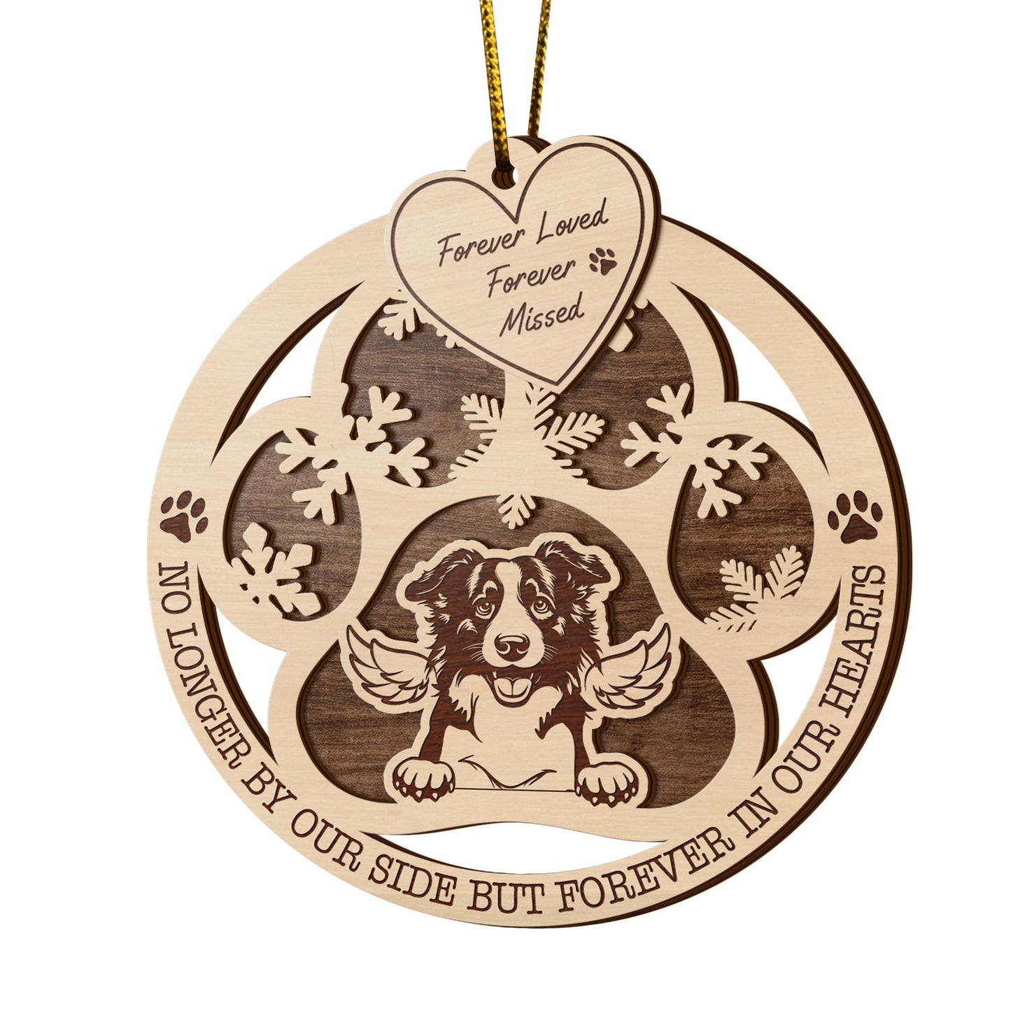 Border Collie 2 Layered Piece Wooden Ornament, Dogs Ornament, Dog Lovers Gifts EPHG-51547