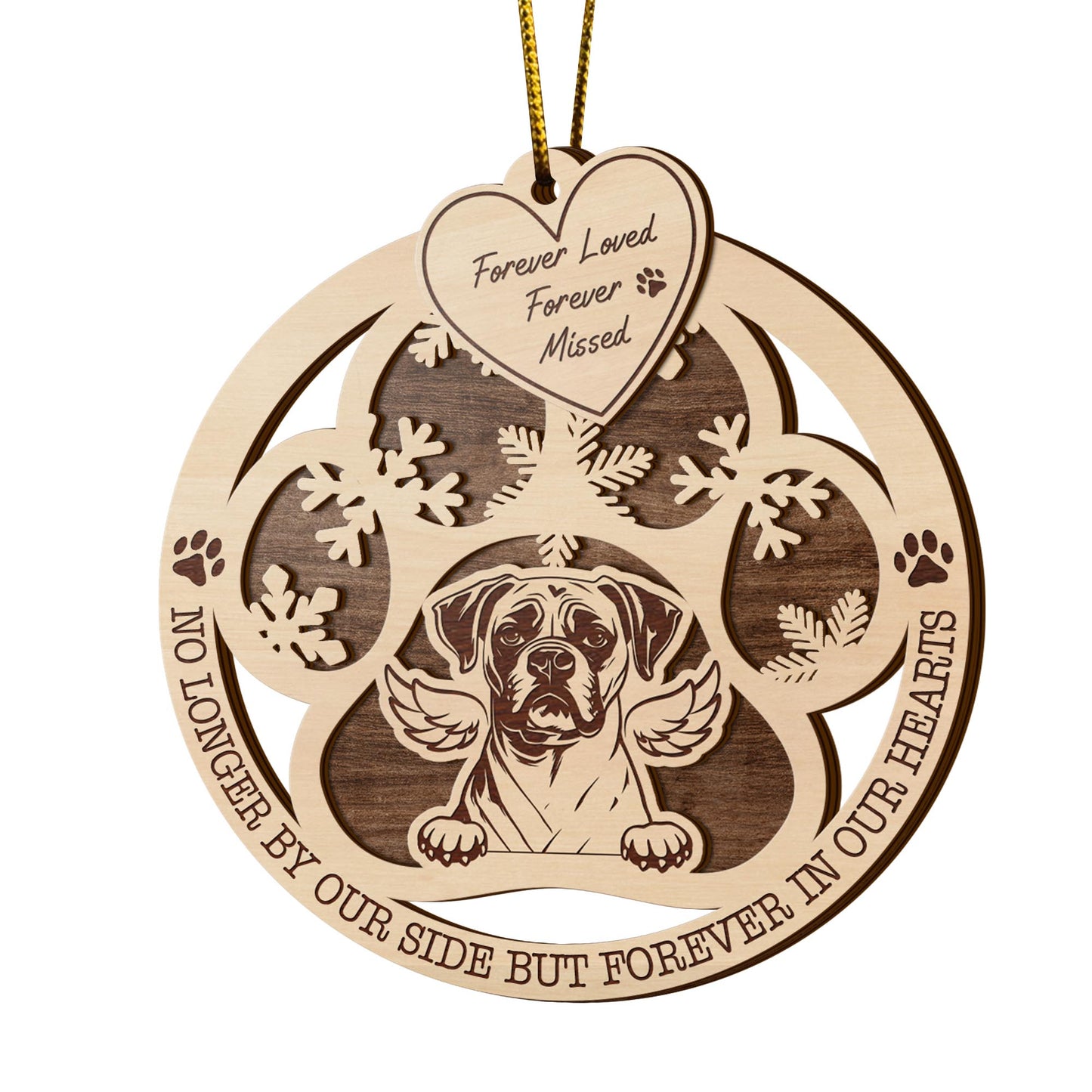 Boxer 2 Layered Piece Wooden Ornament, Dogs Ornament, Dog Lovers Gifts EPHG-51547