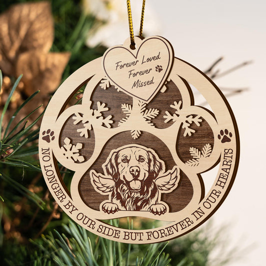 Golden Retriever 2 Layered Piece Wooden Ornament, Dogs Ornament, Dog Lovers Gifts EPHG-51547