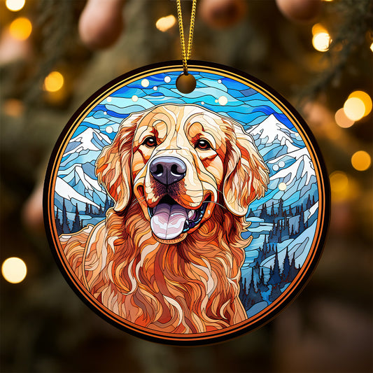 Golden Retriever Wooden Ornaments 2 Sides, Golden Retriever Ornaments For Christmas Tree, Christmas Tree Hanging, Christmas Tree Ornaments, Christmas Decorations EPHG-52482