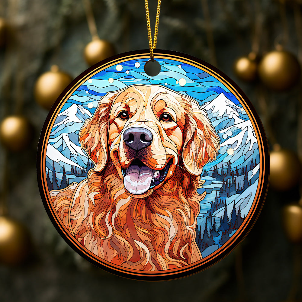 Golden Retriever Wooden Ornaments 2 Sides, Golden Retriever Ornaments For Christmas Tree, Christmas Tree Hanging, Christmas Tree Ornaments, Christmas Decorations EPHG-52482