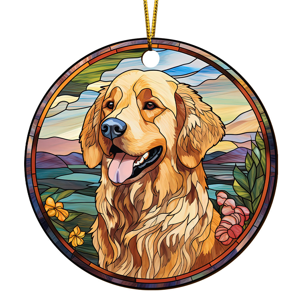 Golden Retriever Wooden Ornaments 2 Sides, Golden Retriever Ornaments For Christmas Tree, Christmas Tree Hanging, Christmas Tree Ornaments, Christmas Decorations EPHG-52482