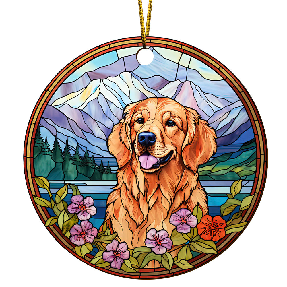 Golden Retriever Wooden Ornaments 2 Sides, Golden Retriever Ornaments For Christmas Tree, Christmas Tree Hanging, Christmas Tree Ornaments, Christmas Decorations EPHG-52482