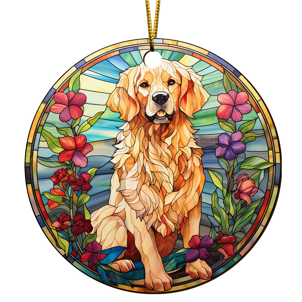 Golden Retriever Wooden Ornaments 2 Sides, Golden Retriever Ornaments For Christmas Tree, Christmas Tree Hanging, Christmas Tree Ornaments, Christmas Decorations EPHG-52482