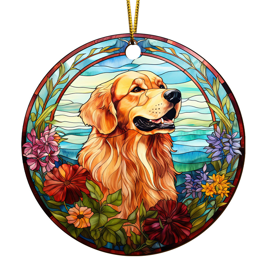 Golden Retriever Wooden Ornaments 2 Sides, Golden Retriever Ornaments For Christmas Tree, Christmas Tree Hanging, Christmas Tree Ornaments, Christmas Decorations EPHG-52482