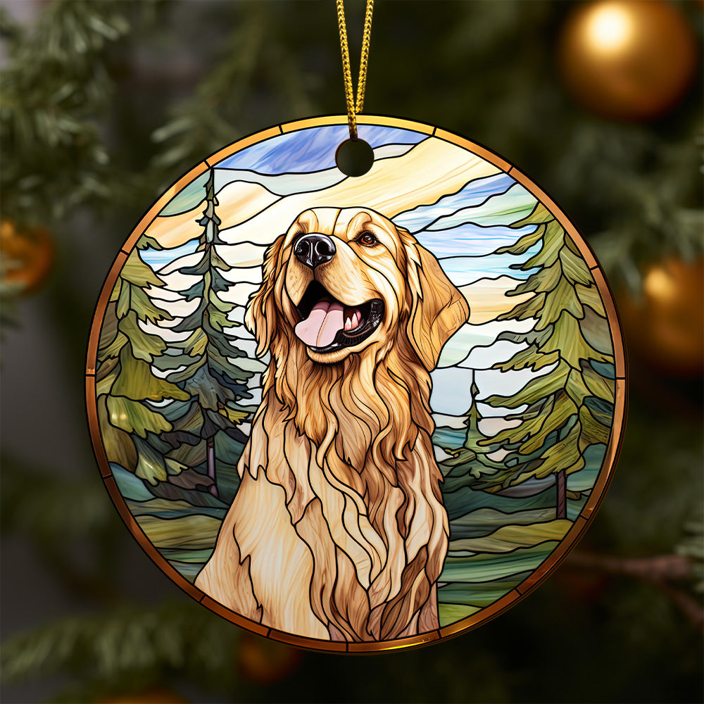 Golden Retriever Wooden Ornaments 2 Sides, Golden Retriever Ornaments For Christmas Tree, Christmas Tree Hanging, Christmas Tree Ornaments, Christmas Decorations EPHG-52482