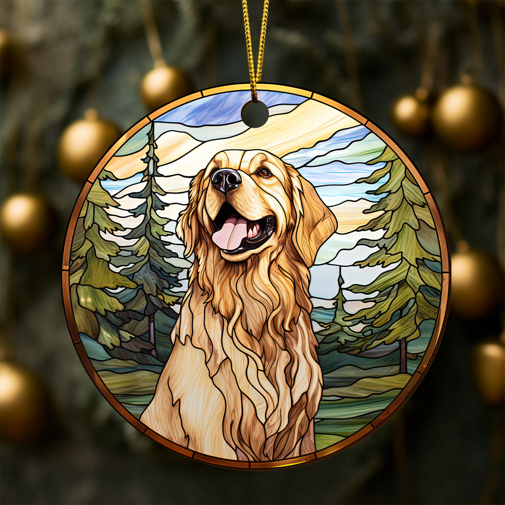 Golden Retriever Wooden Ornaments 2 Sides, Golden Retriever Ornaments For Christmas Tree, Christmas Tree Hanging, Christmas Tree Ornaments, Christmas Decorations EPHG-52482