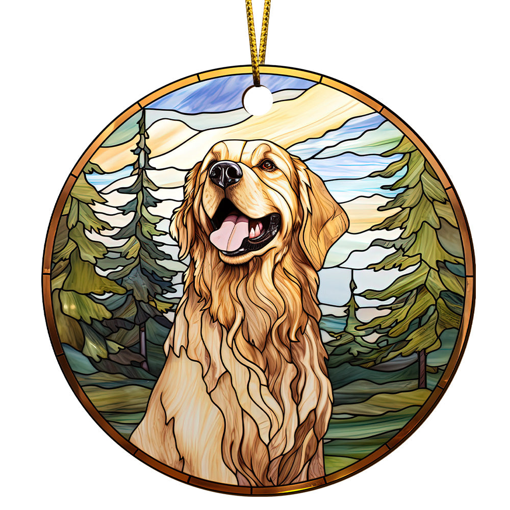 Golden Retriever Wooden Ornaments 2 Sides, Golden Retriever Ornaments For Christmas Tree, Christmas Tree Hanging, Christmas Tree Ornaments, Christmas Decorations EPHG-52482