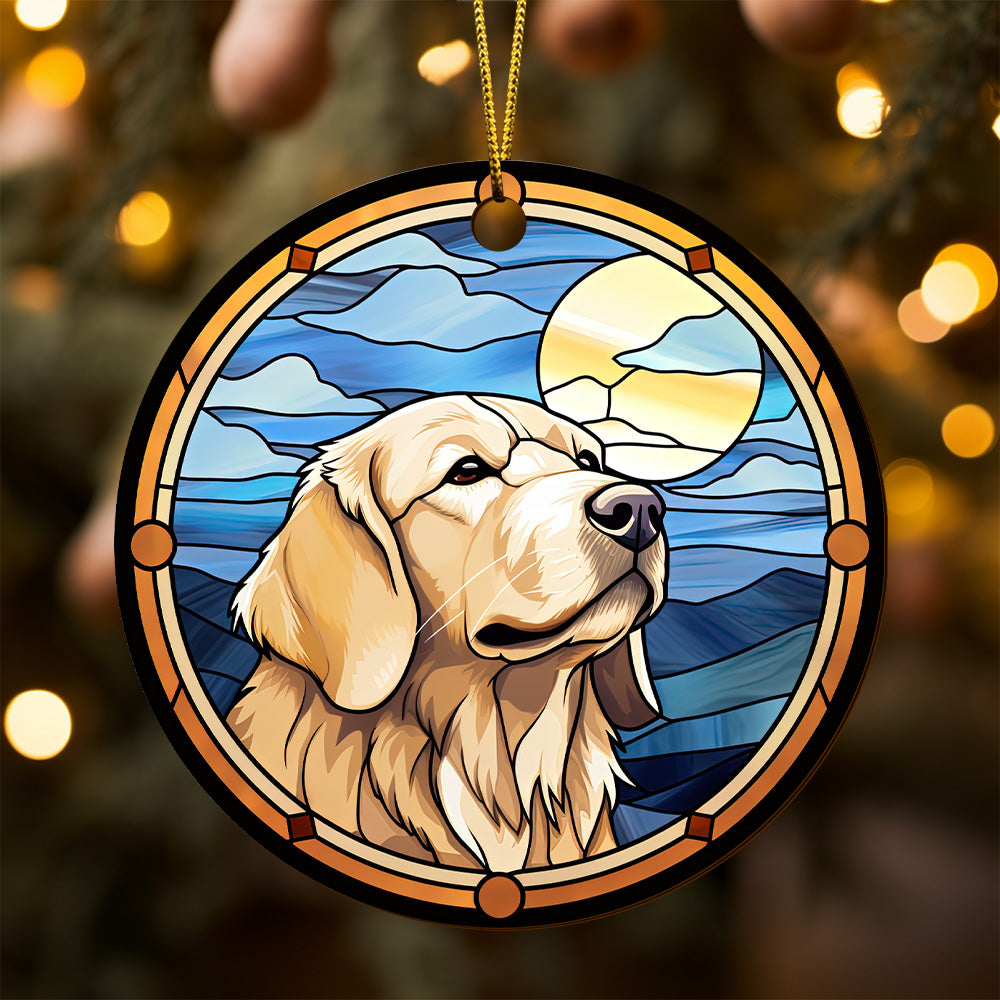 Golden Retriever Wooden Ornaments 2 Sides, Golden Retriever Ornaments For Christmas Tree, Christmas Tree Hanging, Christmas Tree Ornaments, Christmas Decorations EPHG-52482