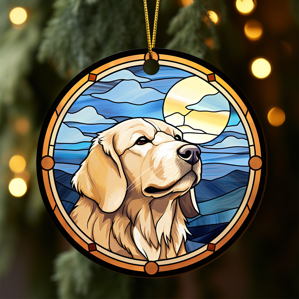 Golden Retriever Wooden Ornaments 2 Sides, Golden Retriever Ornaments For Christmas Tree, Christmas Tree Hanging, Christmas Tree Ornaments, Christmas Decorations EPHG-52482