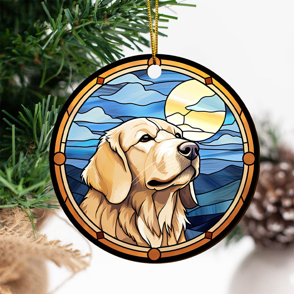 Golden Retriever Wooden Ornaments 2 Sides, Golden Retriever Ornaments For Christmas Tree, Christmas Tree Hanging, Christmas Tree Ornaments, Christmas Decorations EPHG-52482