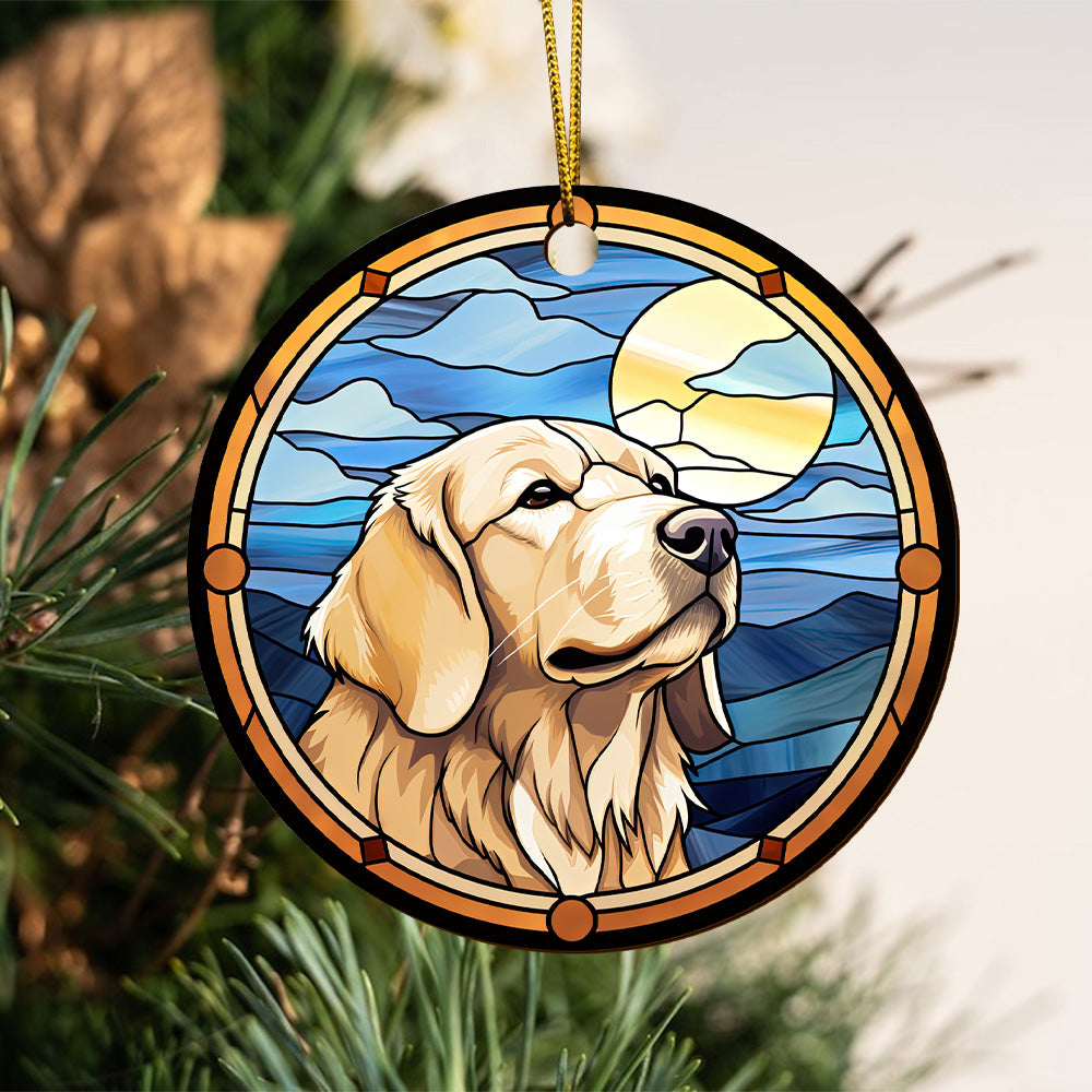 Golden Retriever Wooden Ornaments 2 Sides, Golden Retriever Ornaments For Christmas Tree, Christmas Tree Hanging, Christmas Tree Ornaments, Christmas Decorations EPHG-52482