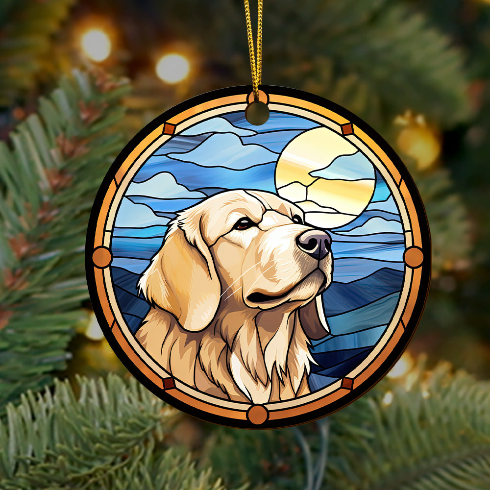 Golden Retriever Wooden Ornaments 2 Sides, Golden Retriever Ornaments For Christmas Tree, Christmas Tree Hanging, Christmas Tree Ornaments, Christmas Decorations EPHG-52482