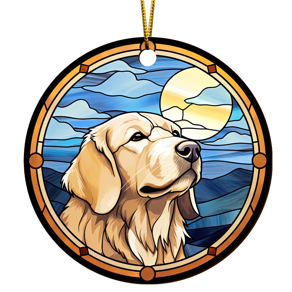 Golden Retriever Wooden Ornaments 2 Sides, Golden Retriever Ornaments For Christmas Tree, Christmas Tree Hanging, Christmas Tree Ornaments, Christmas Decorations EPHG-52482