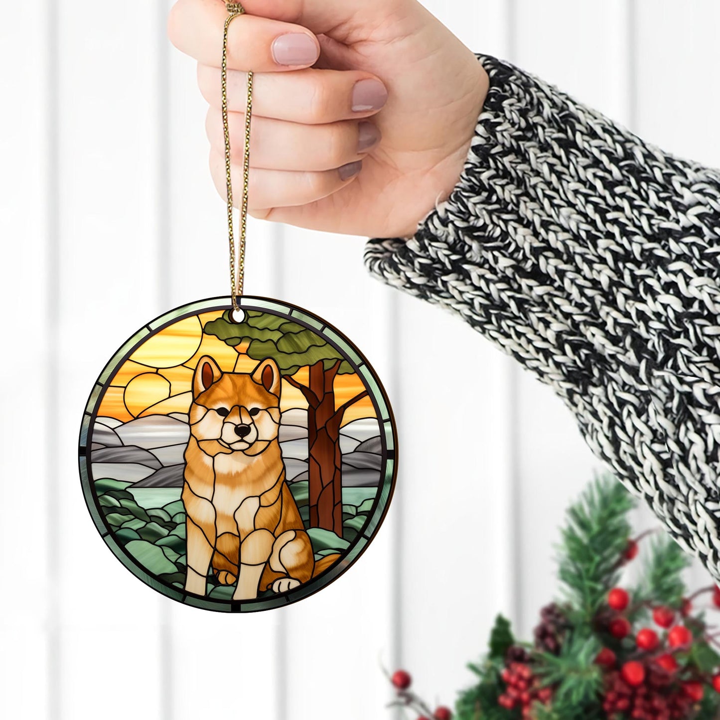 Shiba Shiba Inu Christmas Wooden Ornament 2 Sides, Shiba Inu Christmas Ornament, Christmas Tree Hanging, Christmas Decorations EPHG-52484