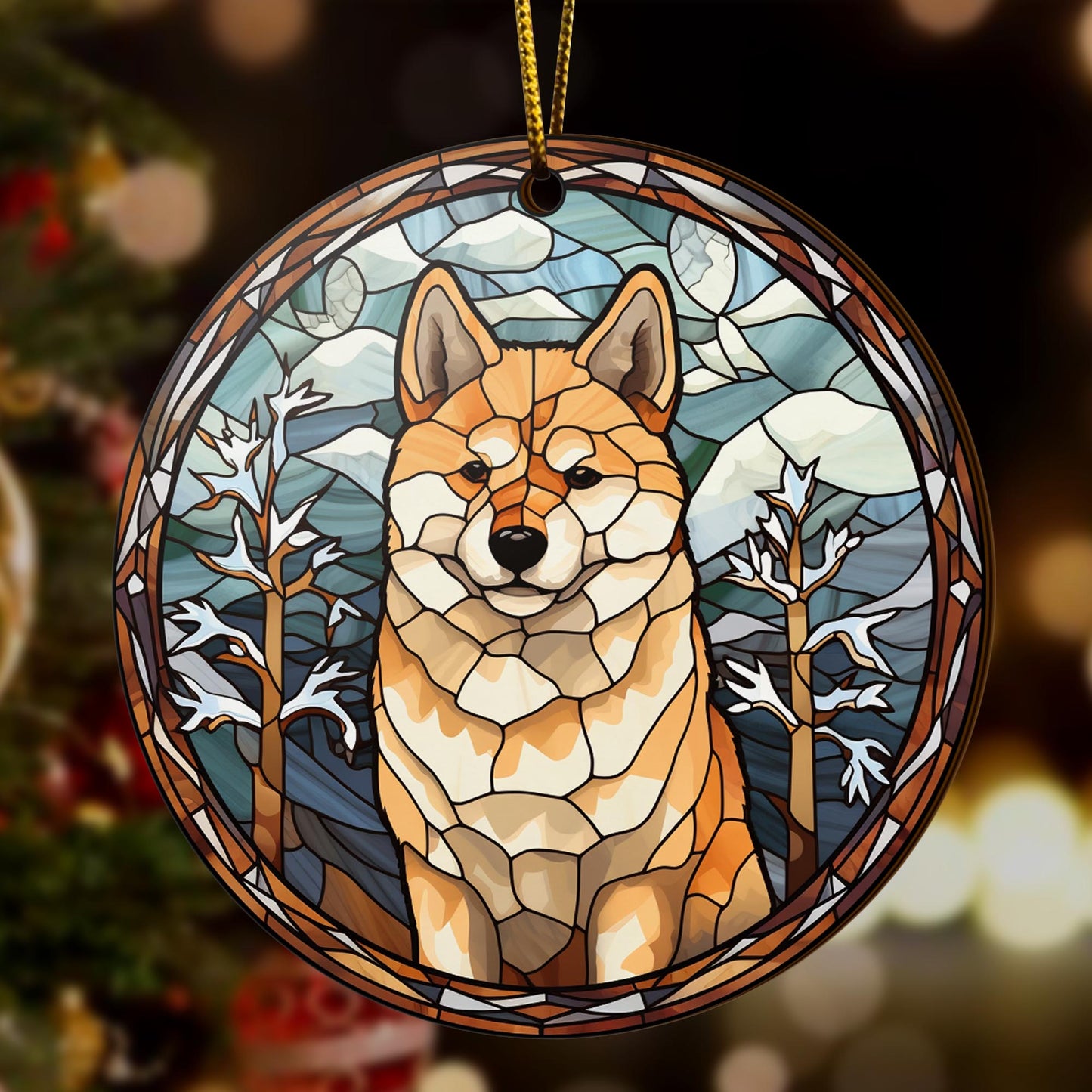 Shiba Shiba Inu Christmas Wooden Ornament 2 Sides, Shiba Inu Christmas Ornament, Christmas Tree Hanging, Christmas Decorations EPHG-52484