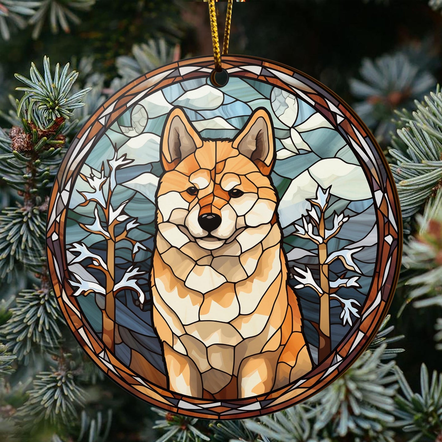 Shiba Shiba Inu Christmas Wooden Ornament 2 Sides, Shiba Inu Christmas Ornament, Christmas Tree Hanging, Christmas Decorations EPHG-52484