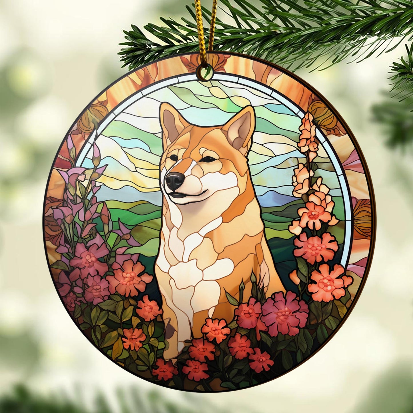 Shiba Shiba Inu Christmas Wooden Ornament 2 Sides, Shiba Inu Christmas Ornament, Christmas Tree Hanging, Christmas Decorations EPHG-52484