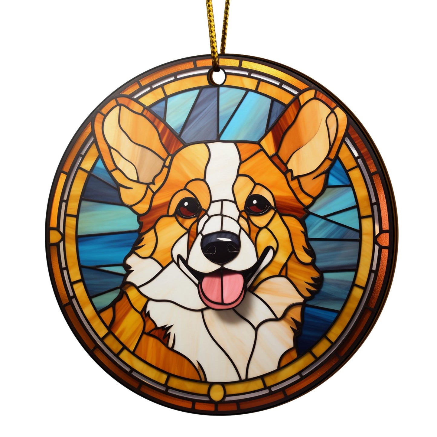 Corgi Wooden Ornaments 2 Sides, Corgi Ornaments For Christmas Tree, Christmas Tree Hanging, Christmas Decorations EPHG-52485