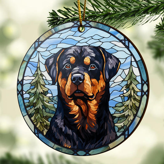 Rottweiler Rottweiler Wooden Ornaments 2 Sides, Rottweiler Ornament, Gift For Christmas, Christmas Tree Hanging EPHG-52486