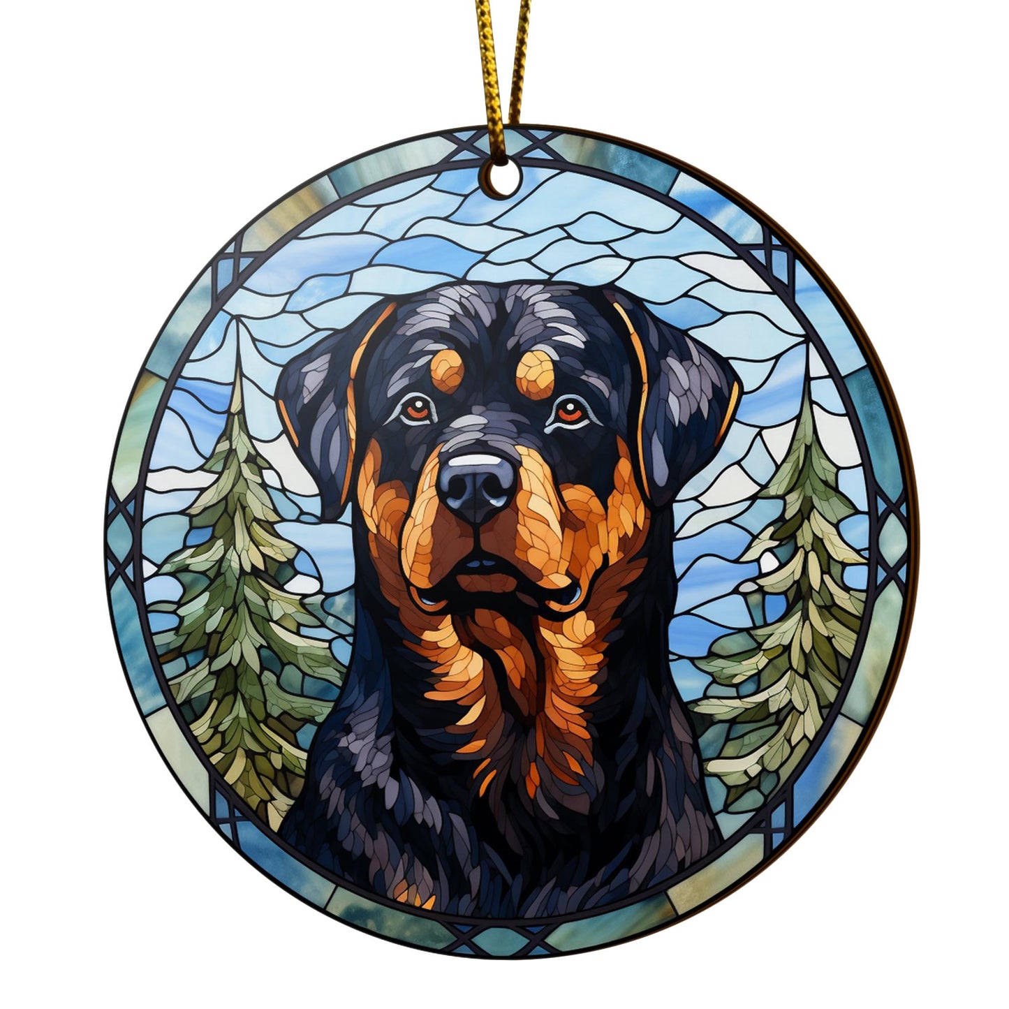 Rottweiler Rottweiler Wooden Ornaments 2 Sides, Rottweiler Ornament, Gift For Christmas, Christmas Tree Hanging EPHG-52486