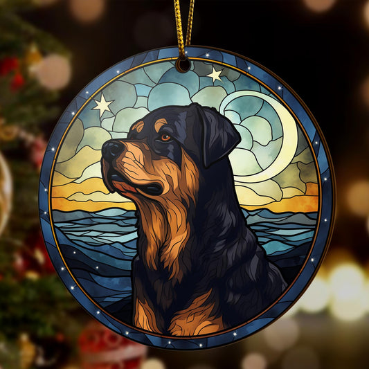 Rottweiler Rottweiler Wooden Ornaments 2 Sides, Rottweiler Ornament, Gift For Christmas, Christmas Tree Hanging EPHG-52486