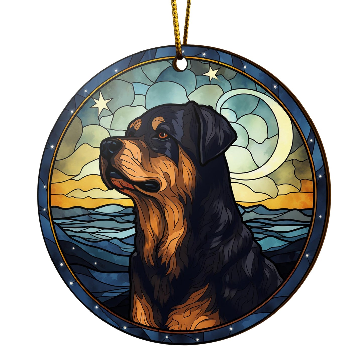 Rottweiler Rottweiler Wooden Ornaments 2 Sides, Rottweiler Ornament, Gift For Christmas, Christmas Tree Hanging EPHG-52486