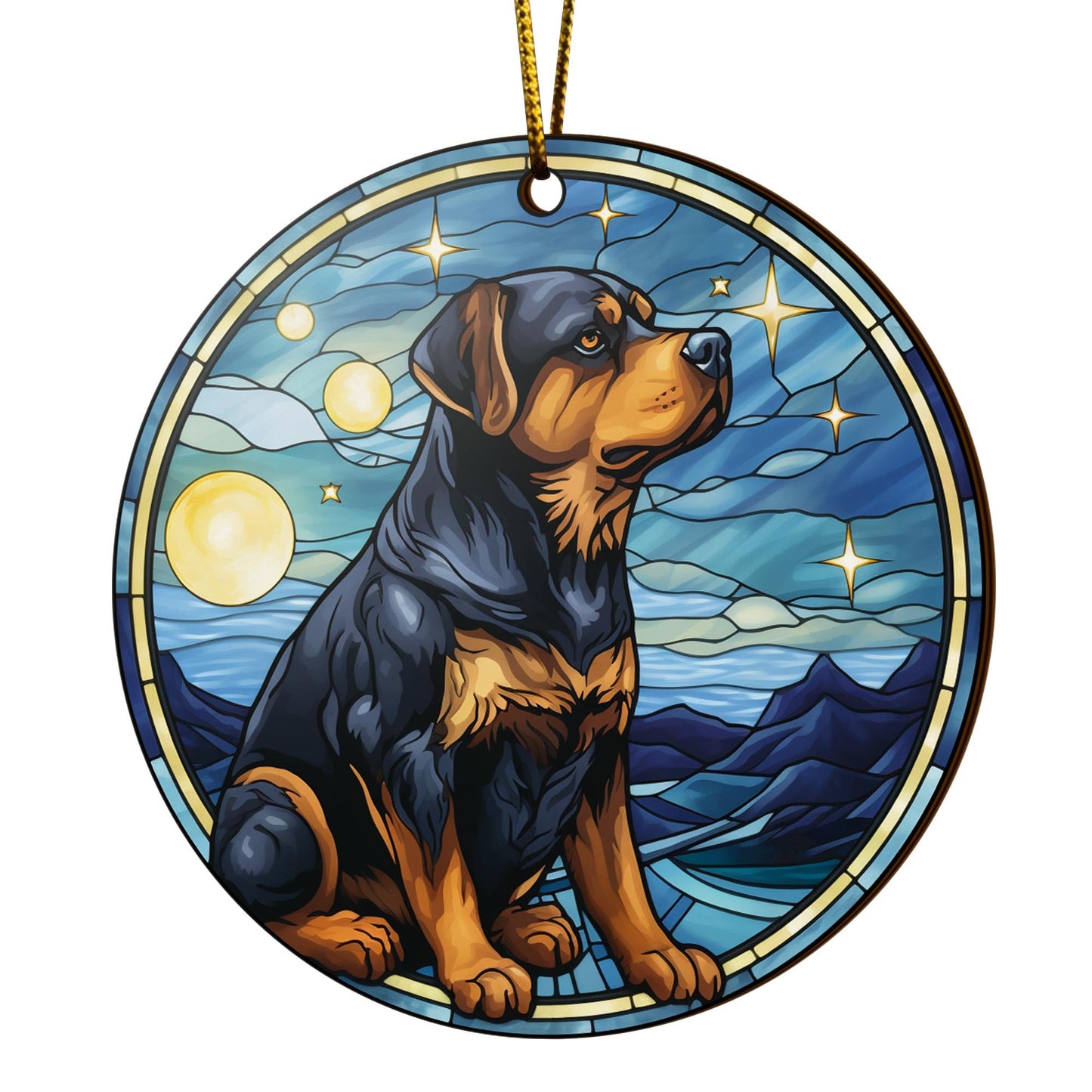 Rottweiler Rottweiler Wooden Ornaments 2 Sides, Rottweiler Ornament, Gift For Christmas, Christmas Tree Hanging EPHG-52486