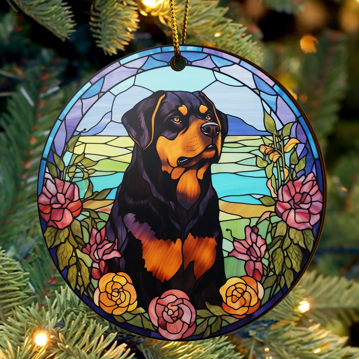 Rottweiler Rottweiler Wooden Ornaments 2 Sides, Rottweiler Ornament, Gift For Christmas, Christmas Tree Hanging EPHG-52486