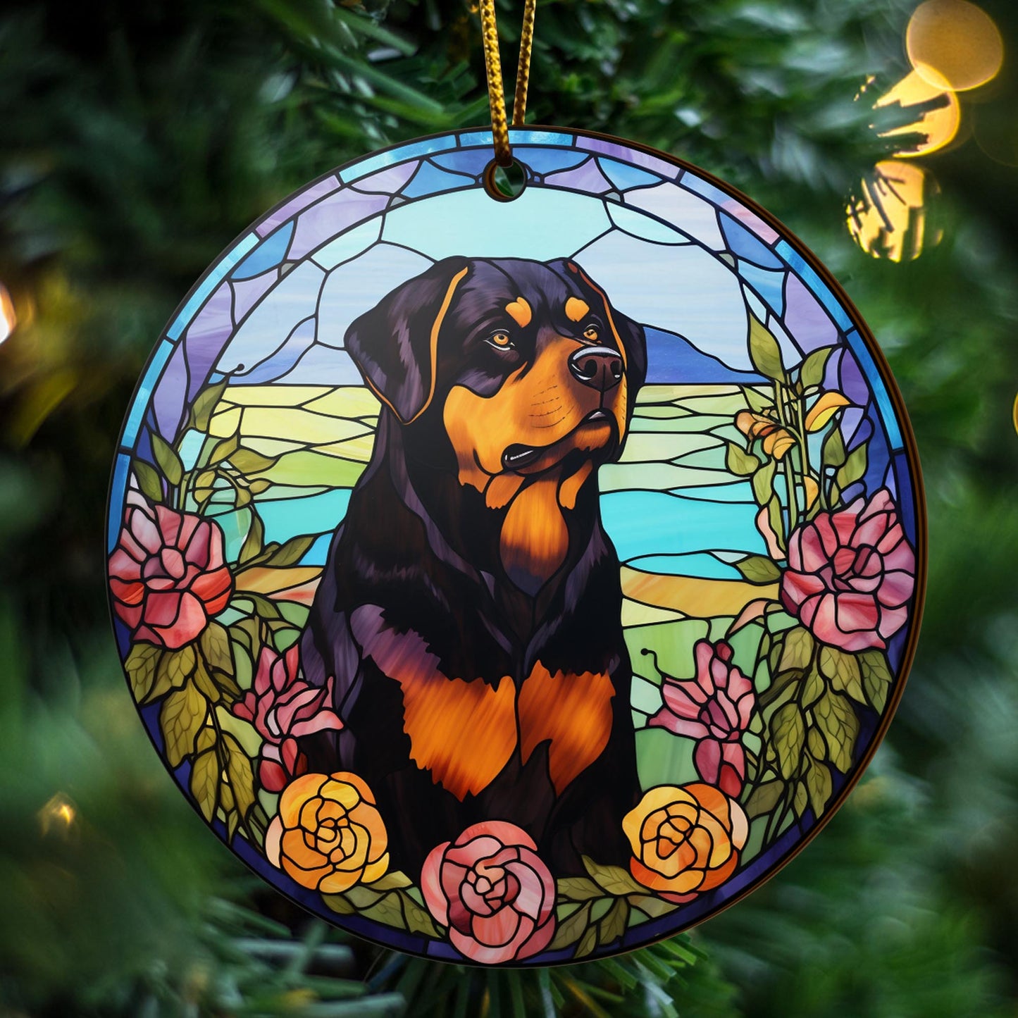 Rottweiler Rottweiler Wooden Ornaments 2 Sides, Rottweiler Ornament, Gift For Christmas, Christmas Tree Hanging EPHG-52486