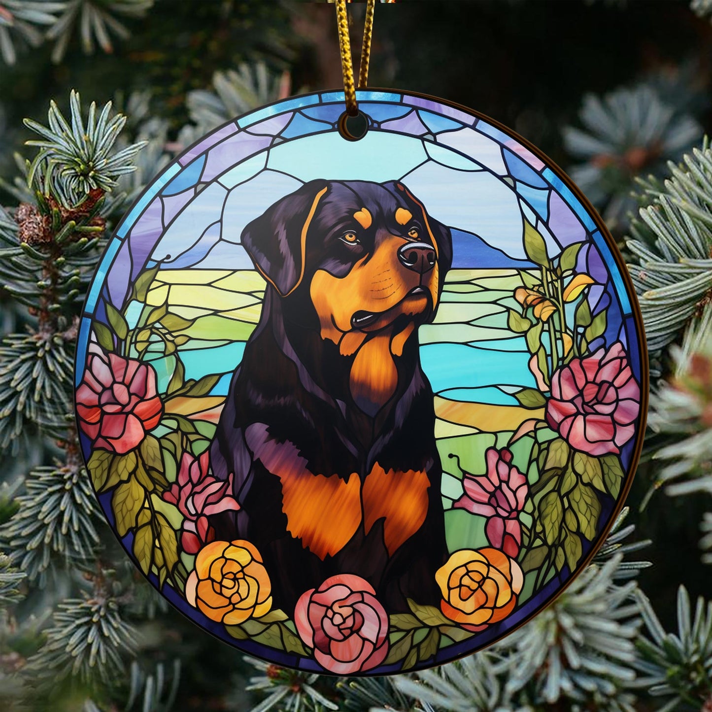 Rottweiler Rottweiler Wooden Ornaments 2 Sides, Rottweiler Ornament, Gift For Christmas, Christmas Tree Hanging EPHG-52486