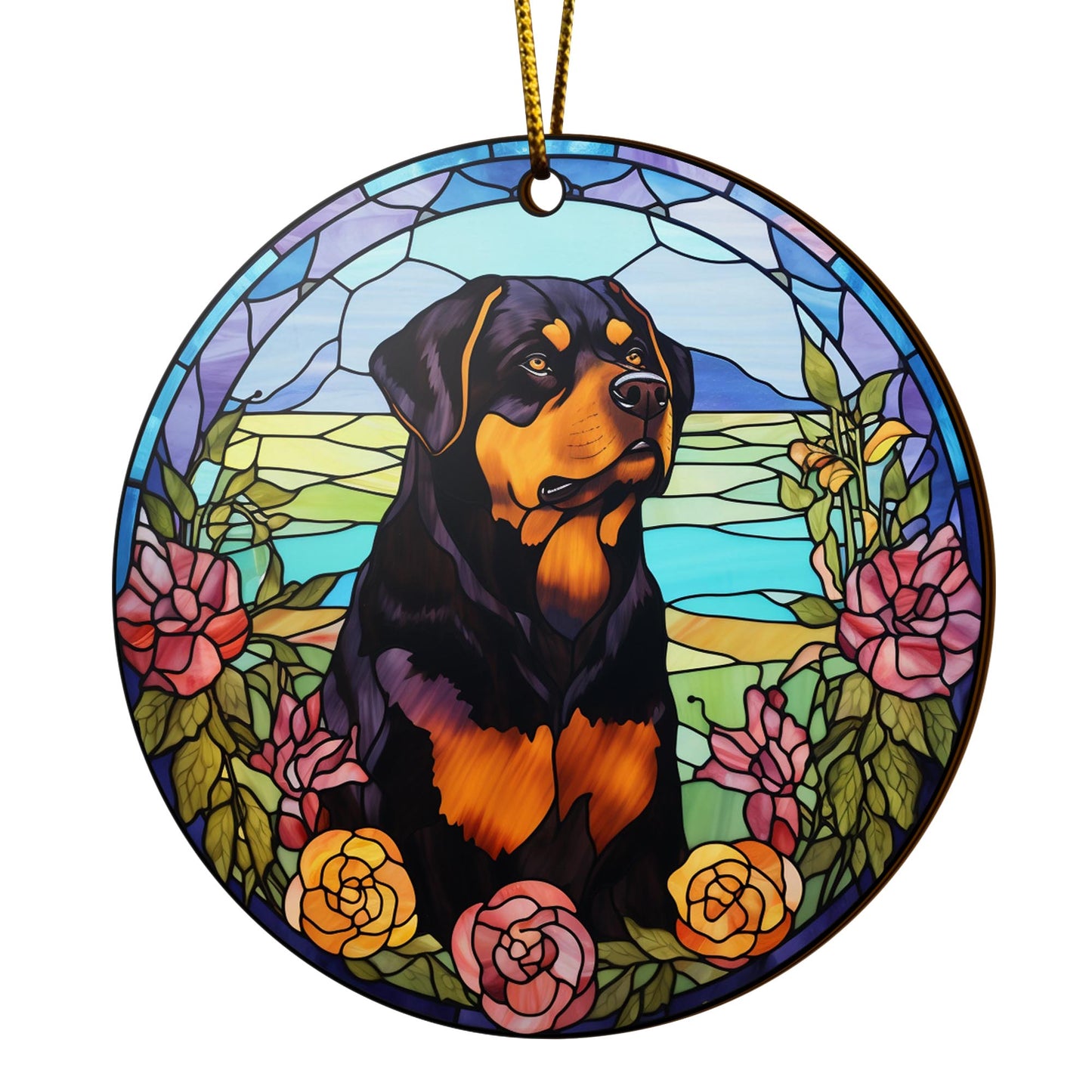 Rottweiler Rottweiler Wooden Ornaments 2 Sides, Rottweiler Ornament, Gift For Christmas, Christmas Tree Hanging EPHG-52486