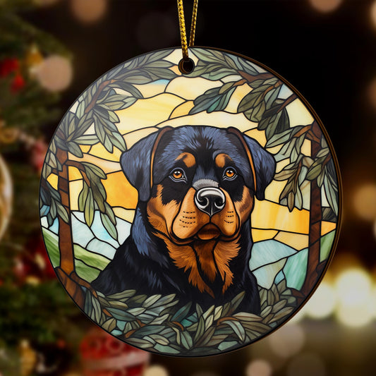 Rottweiler Rottweiler Wooden Ornaments 2 Sides, Rottweiler Ornament, Gift For Christmas, Christmas Tree Hanging EPHG-52486