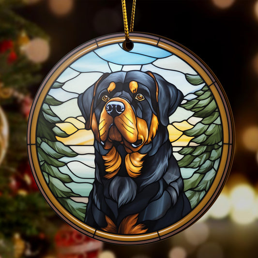 Rottweiler Rottweiler Wooden Ornaments 2 Sides, Rottweiler Ornament, Gift For Christmas, Christmas Tree Hanging EPHG-52486