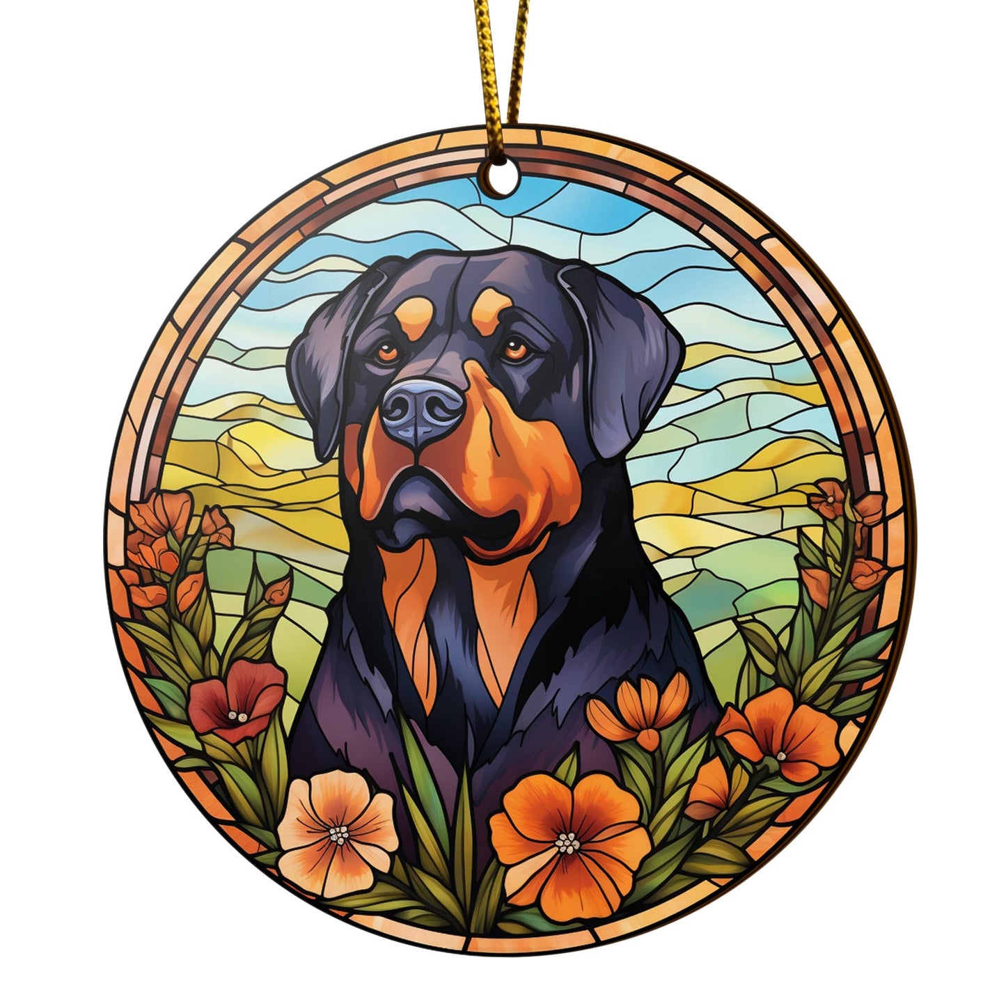 Rottweiler Rottweiler Wooden Ornaments 2 Sides, Rottweiler Ornament, Gift For Christmas, Christmas Tree Hanging EPHG-52486