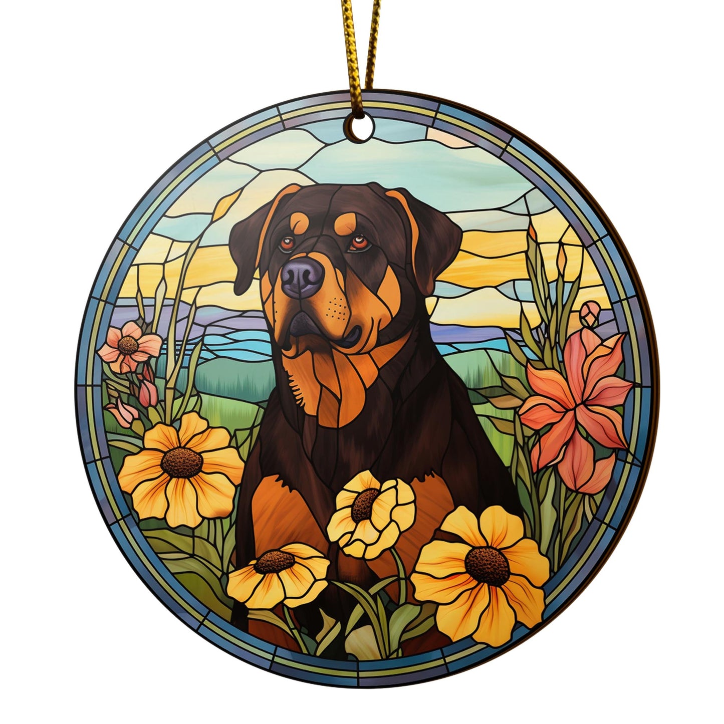 Rottweiler Rottweiler Wooden Ornaments 2 Sides, Rottweiler Ornament, Gift For Christmas, Christmas Tree Hanging EPHG-52486