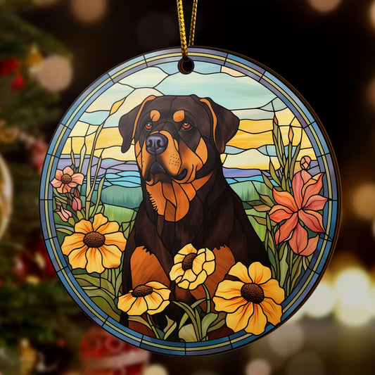 Rottweiler Rottweiler Wooden Ornaments 2 Sides, Rottweiler Ornament, Gift For Christmas, Christmas Tree Hanging EPHG-52486