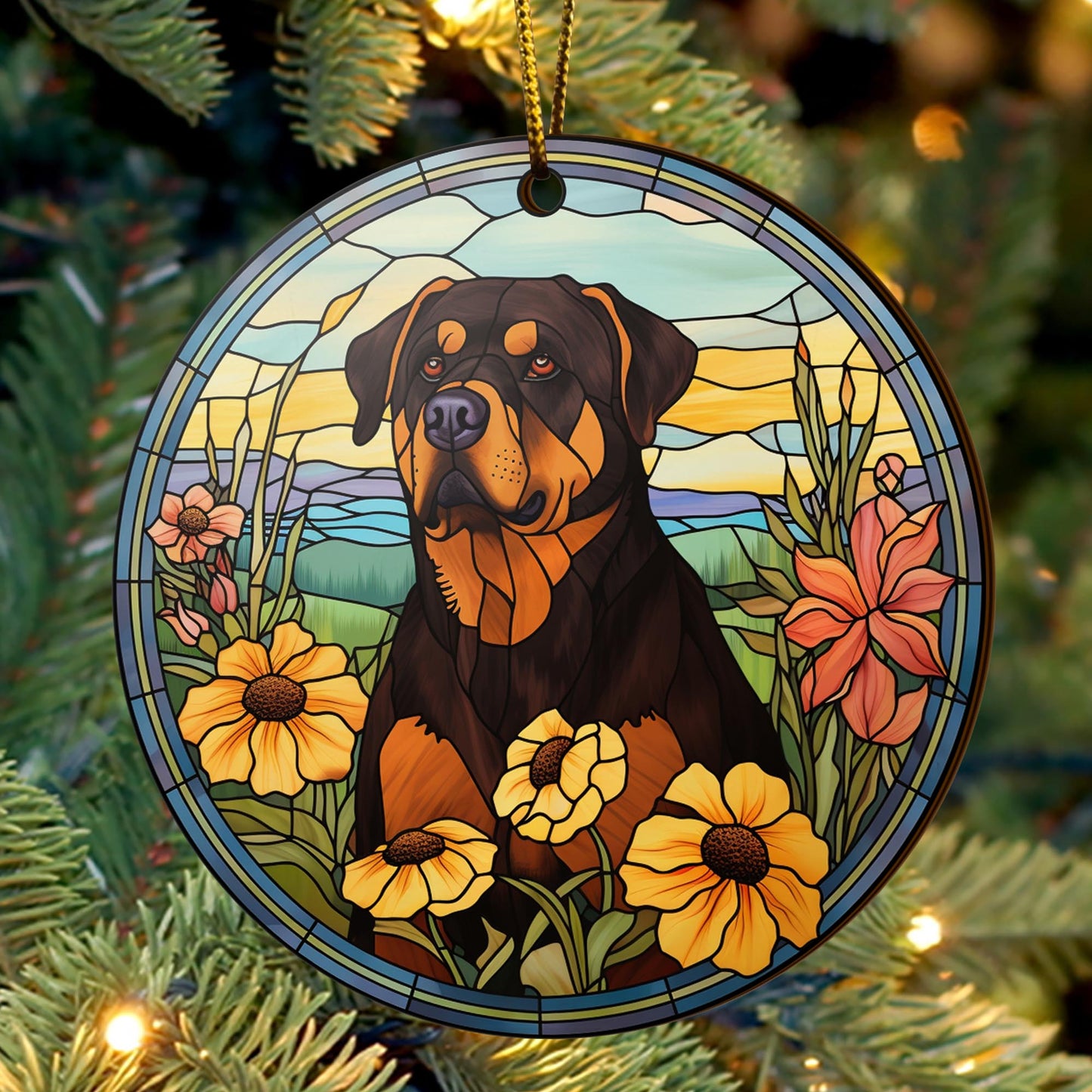 Rottweiler Rottweiler Wooden Ornaments 2 Sides, Rottweiler Ornament, Gift For Christmas, Christmas Tree Hanging EPHG-52486