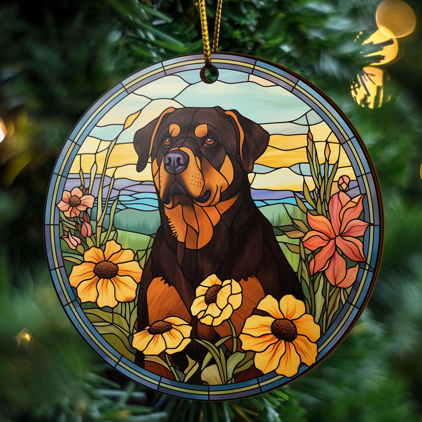 Rottweiler Rottweiler Wooden Ornaments 2 Sides, Rottweiler Ornament, Gift For Christmas, Christmas Tree Hanging EPHG-52486