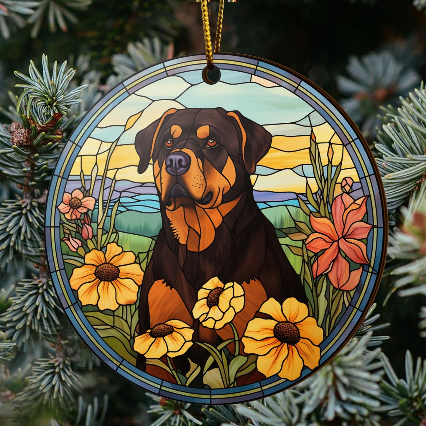 Rottweiler Rottweiler Wooden Ornaments 2 Sides, Rottweiler Ornament, Gift For Christmas, Christmas Tree Hanging EPHG-52486