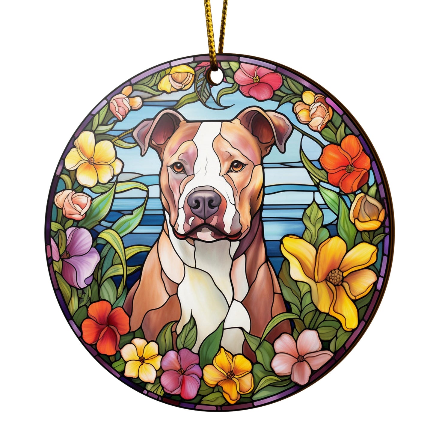 Pit Bull Wooden Ornaments 2 Sides, Pit Bull Ornaments For Christmas Tree, Christmas Tree Hanging, Christmas Decorations EPHG-52487