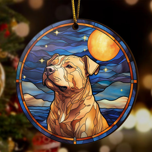 Pit Bull Wooden Ornaments 2 Sides, Pit Bull Ornaments For Christmas Tree, Christmas Tree Hanging, Christmas Decorations EPHG-52487