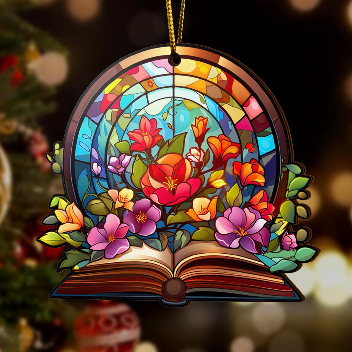 Book Wooden Ornaments 2 Sides, Book Ornaments For Christmas Tree, Christmas Tree Hanging, Christmas Decorations EPHG-52489